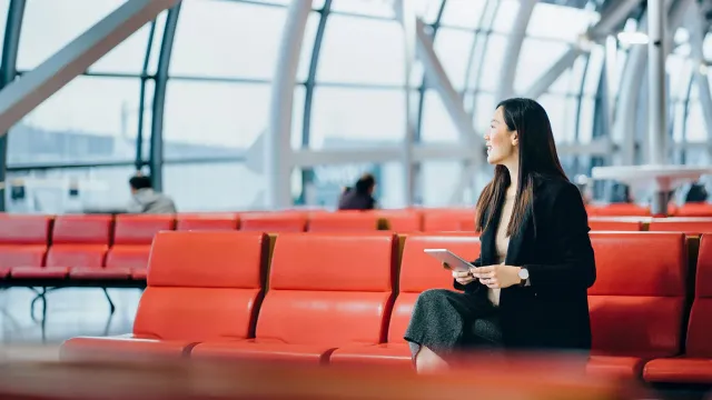 Girl at airport 