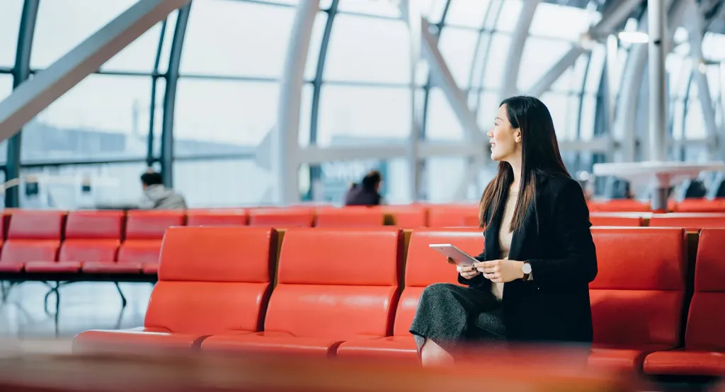 Girl at airport 