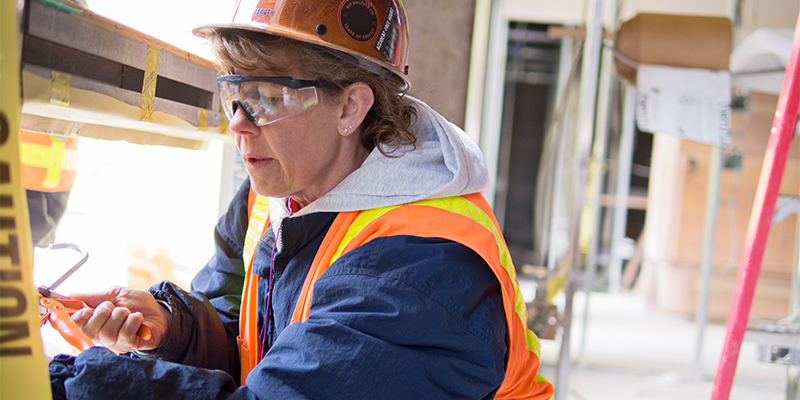 female construction worker